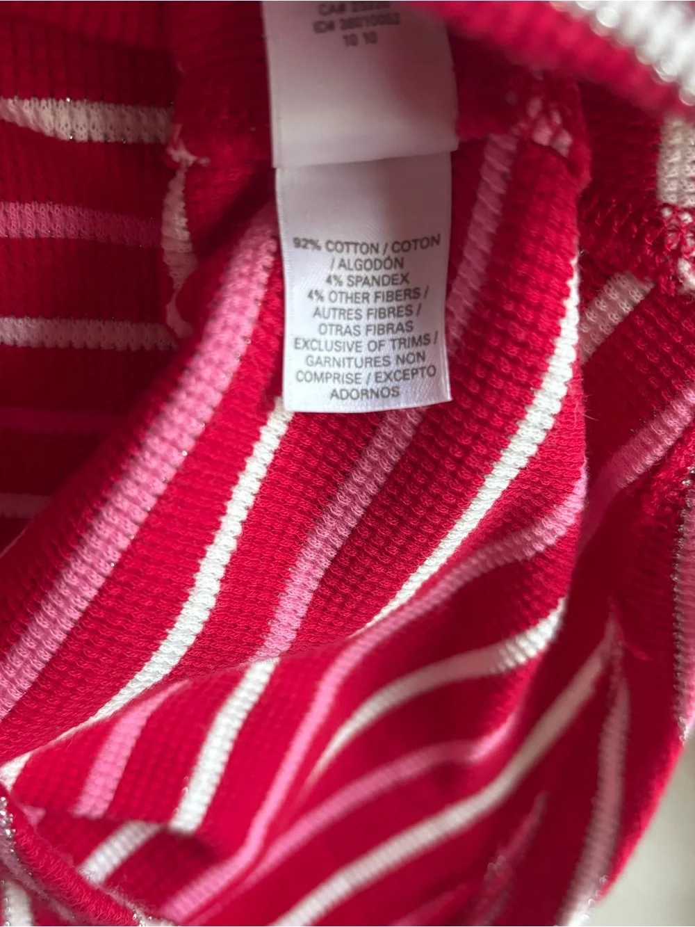 Victoria's Secret Red, Pink, and White Striped Long-Sleeve Pajama Set - Picture 4 of 9
